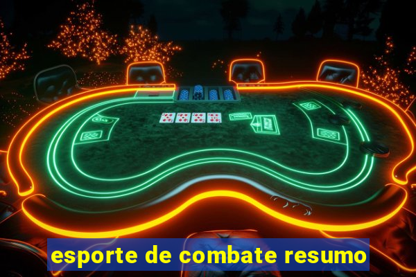 esporte de combate resumo