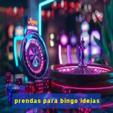 prendas para bingo ideias