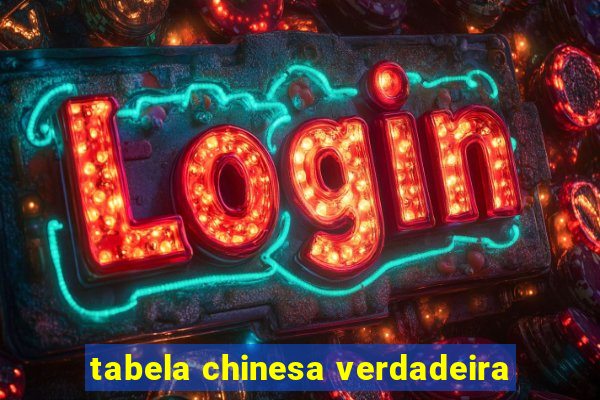 tabela chinesa verdadeira