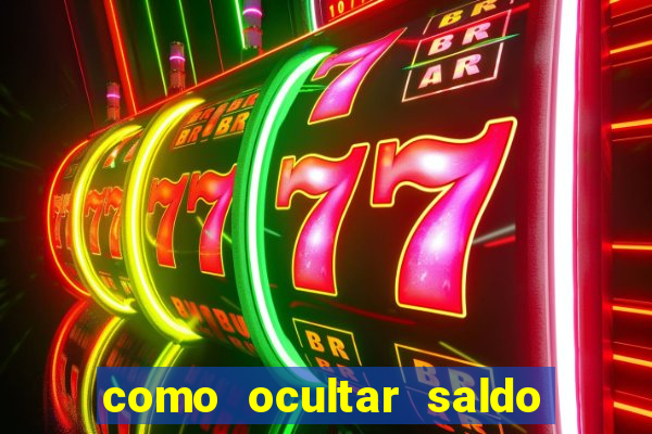 como ocultar saldo na betfair