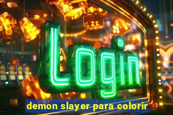 demon slayer para colorir